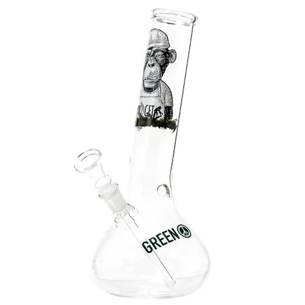 Bong Cristal Green Line Monkey 25 cm.