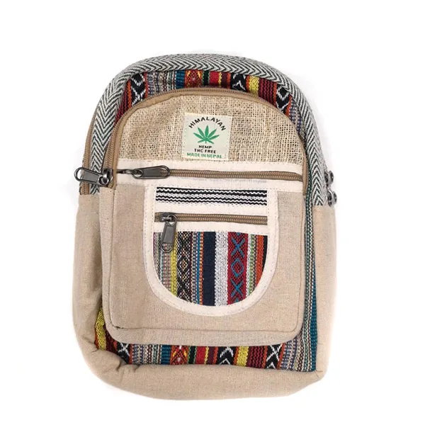 Mini Mochila Artesanal de Canamo Himalayan mod. 2