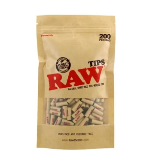 Filtros Raw Tips  Prerolled 18x6 mm. 200 ud. de RAW