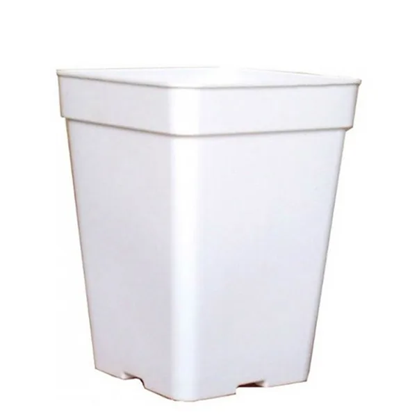 Maceta Cuadrada Blanca 20 x 20 x 27,5 cm. 7 lt. - 42 ud.