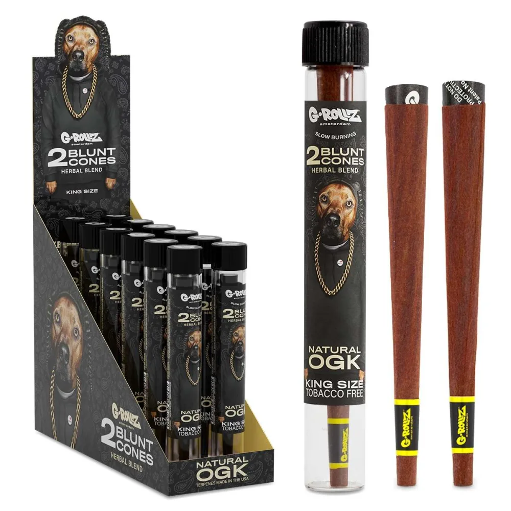 Blunts Cones G-Rollz Hemp Natural Og Dog 12x2 ud. de G-Rollz