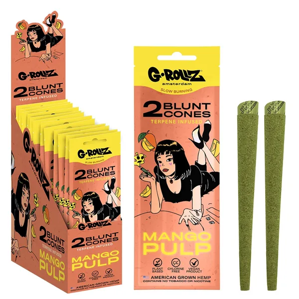 Blunts Cones G-Rollz  Hemp Mango Pulp 12x2 ud. de G-Rollz