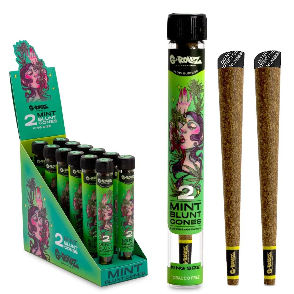 Blunts Cones G-Rollz Mint 12x2 ud. de G-Rollz