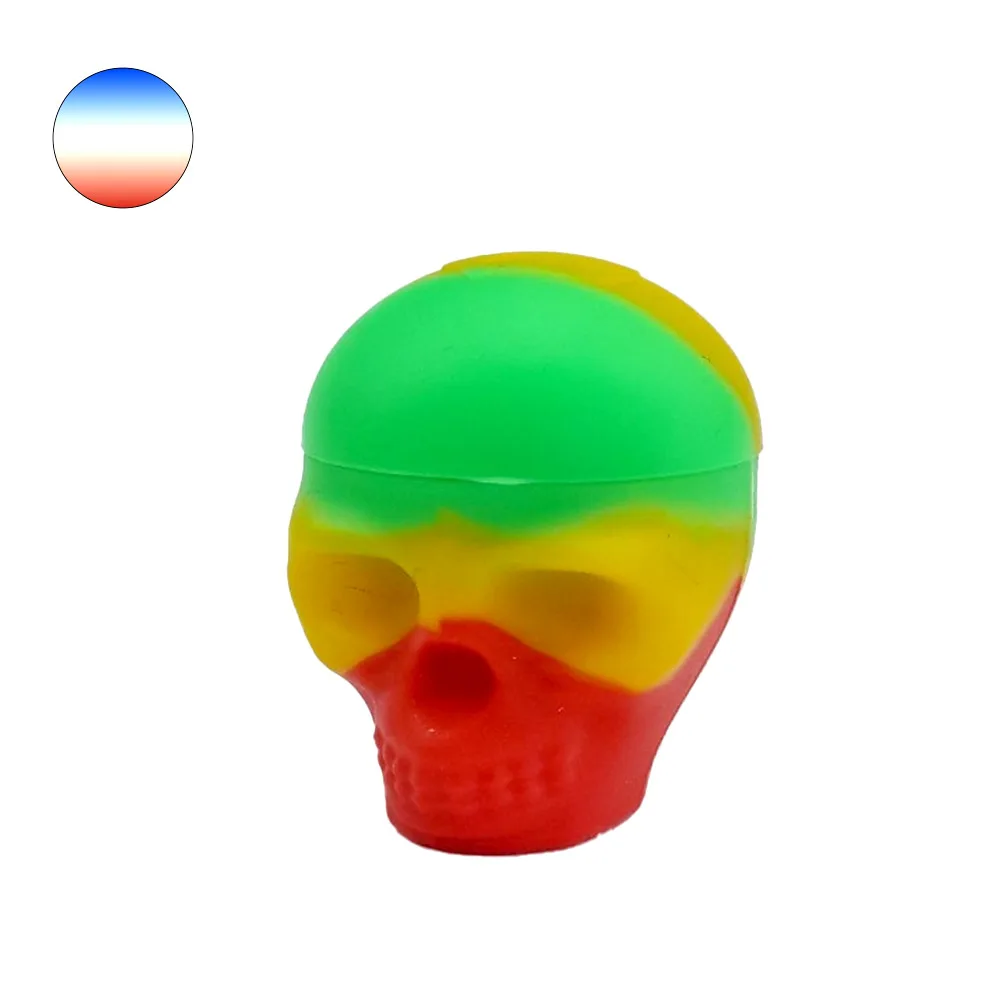 Bote Silicona 6 ml. Skull 25x30 mm. Mix Color Pack 10 ud.