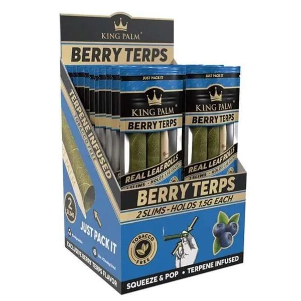 Blunts King Palm Slim Rolls Berry Terps 20x2 ud.