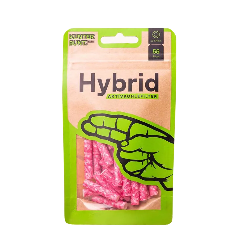 Filtros Hybrid Supreme Celulosa/Carbon Magenta 6.4x30 mm. 55 ud.