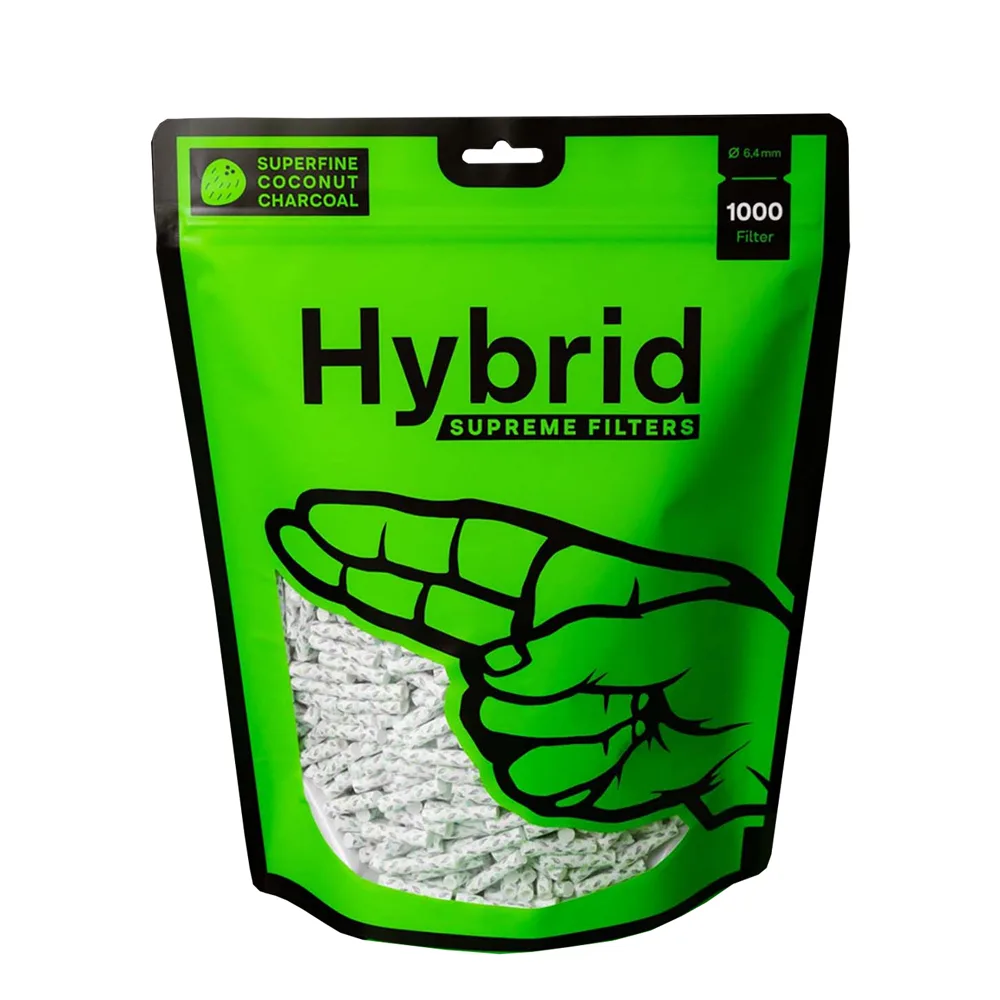 Filtros Hybrid Supreme Celulosa/Carbon 6.4x30 mm. 1.000 ud.