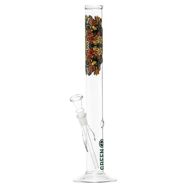 Bong Cristal Greenline Mandala Straight 35 cm.