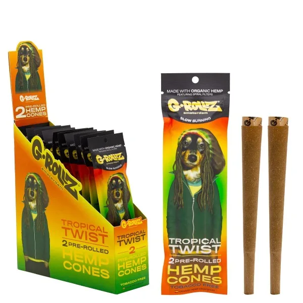 Blunts Cones G-Rollz  Hemp Pets Tropical 12x2 ud. de G-Rollz