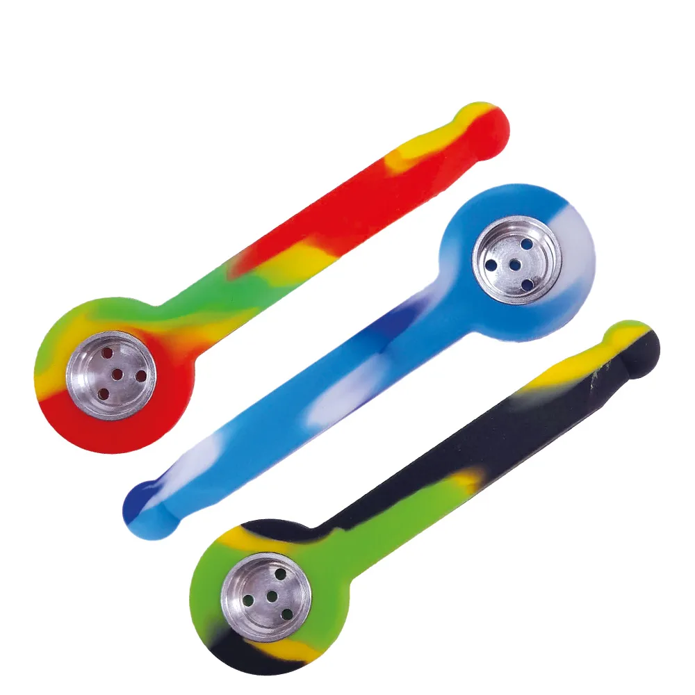 Pipa Silicona Metal Bowl 90 mm. Mix Color pack 3 ud.