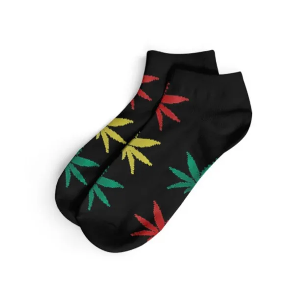 Calcetines Cannabicos Hombre Cortos Rasta