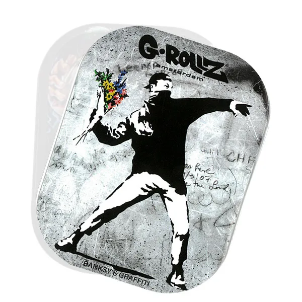 . Iman Nevera Tapa para Bandeja Metal 18x14 cm. G-Rollz Banksy Flower Thrower de G-Rollz