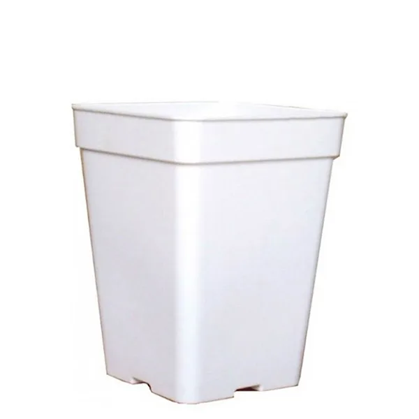 Maceta Cuadrada Blanca 15 x 15 x 18.5 cm. 3.2 lt. - 25 ud.