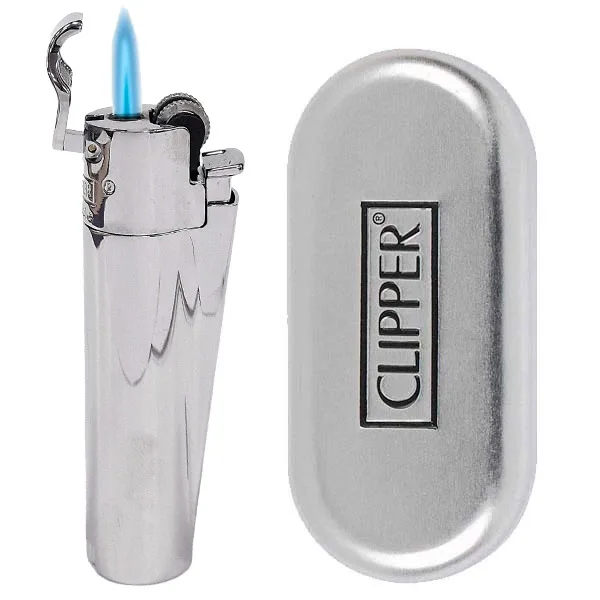 Clipper   Metal Jet Flame Silver Tapa 1 ud.