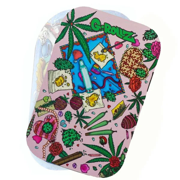 . Iman Nevera Tapa para Bandeja Metal 27x18 cm. G-Rollz Smoking Roses de G-Rollz