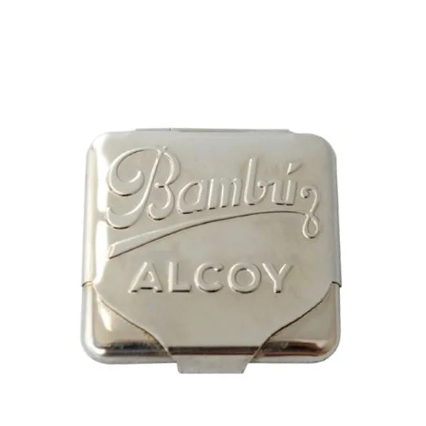 Caja Metal 5x4.5 cm. Bambú