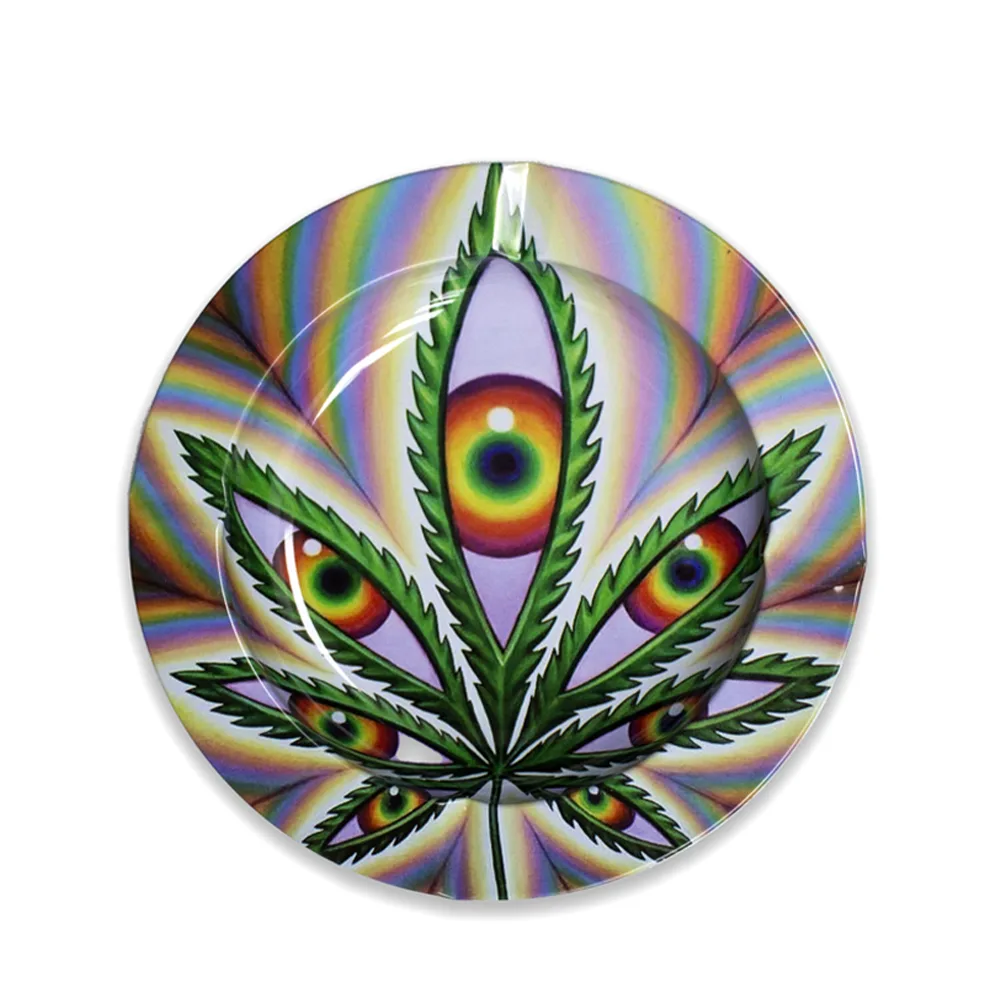 Cenicero Metal Basic Leaf Eyes 13.5 cm.