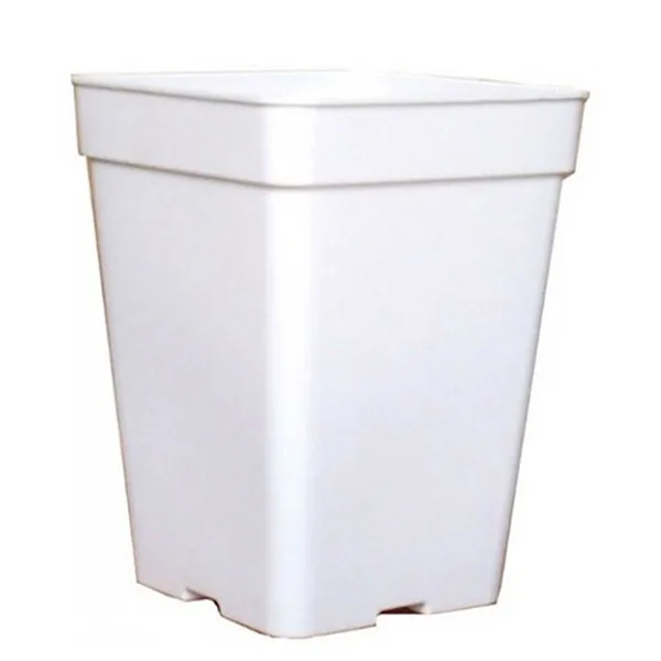 Maceta Cuadrada Blanca 23 x 23 x 27.5 cm. 11 lt.
