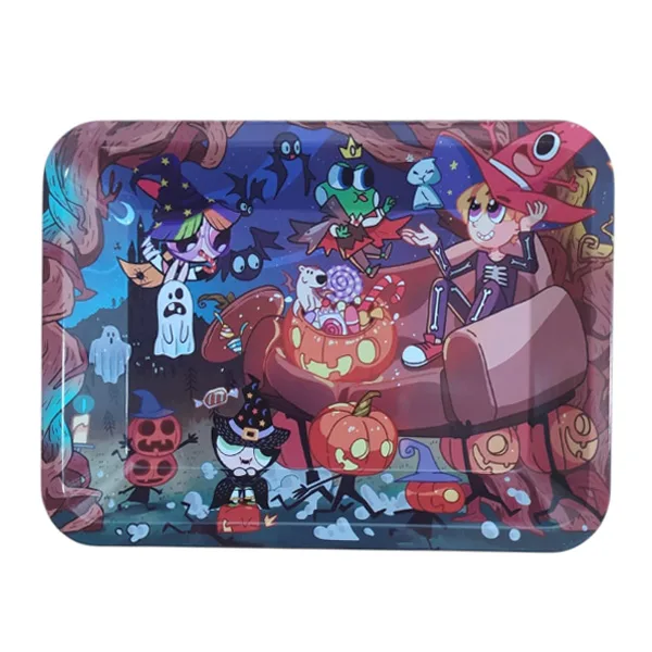 Bandeja Metal 18x14 cm. Super Girls Hallowen