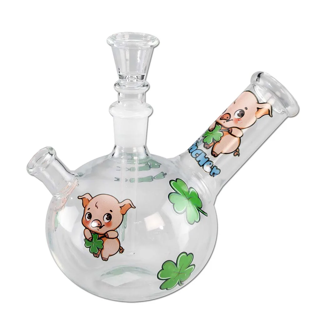 Bong Cristal Bubble Pig 13 cm.