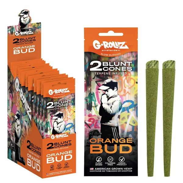 Blunts Cones G-Rollz Hemp Orange Bud 12x2 ud. de G-Rollz