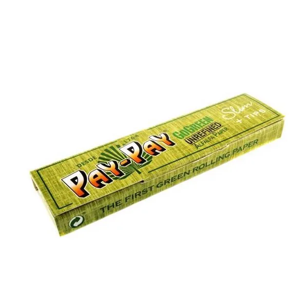 Papel de fumar Pay Pay Gogreen Slim + Tips King Size 24 librillos