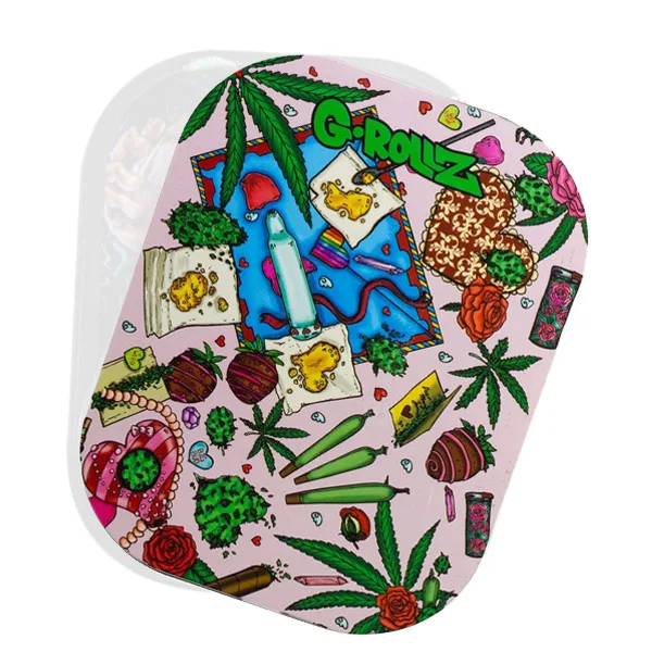 .Iman Nevera Tapa para Bandeja Metal 18x14 cm. G-Rollz Smoking Roses de G-Rollz