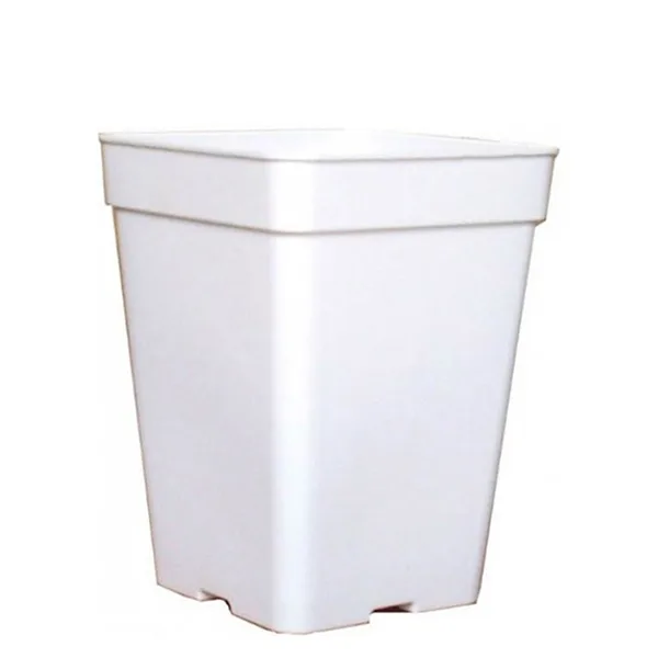 Maceta Cuadrada Blanca 18 x 18 x 25.5 cm. 5.5 lt. - 25 ud.